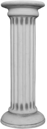 gartendekoparadies.de Rund-Säule, Steinsockel, H. 90 cm, Stellfläche 34 cm, 73 kg, Grau, frostsicher aus Steinguss für Außenbereich