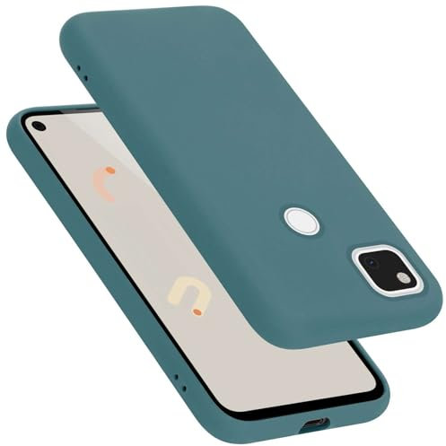 Cadorabo Hülle kompatibel mit Google Pixel 4A 5G Hülle Silikon Handyhülle für Pixel 4A 5G Case aus flüssigem Silikon- Kratzfeste und stoßfeste dünne TPU Schutzhülle - Liquid GRÜN