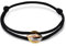 QianSiLi Armband Herren mit Ring, Dreifarbig, Rote Glücksarmbänder, Armband für Damen und Herren, verstellbar, Edelstahl, Taglia unica, Nylon Edelstahl（Schwarz）