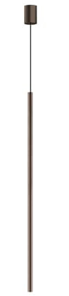 Licht-Erlebnisse Pendelleuchte Braun matt Metall Ø 2,5 cm schmal H: max. 205 cm verstellbar inkl. LED G9 warmweiß Modern Hängelampe Wohnzimmer Esszimmer Hängeleuchte