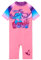 Disney Costumi Interi da Bagno per Bambine, Costume da Bagno Muta Piscina Set (Rosa Stitch & Angel, 4-5 Anni)
