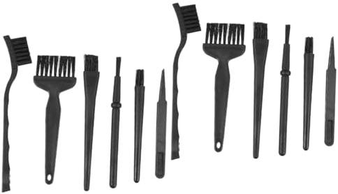 Hemobllo 12pcs Static Keyboard Cleaning Brush Set Computer Slot Brush Tweezers Deep Clean for Electronics Fan