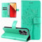 Dcjlbo Cover per Xiaomi Redmi Note 13 PRO 4G Custodia Cover in Pelle Portafoglio a Libro con Fiori Disegni Porta Carte Magnetica Cover Flip Case Antiurto Custodia per Redmi Note 13 PRO 4G-Verde