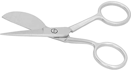 Duckbill Napping Shears Mini Portable Stainless Steel Carpet Trimmer Tufting Applique Scissors in Silver