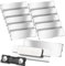 Dianelhall 10 Stück Aluminium Namensschilder mit Magneten Namensschild Magnetische Namensschilder Personalisierte Silbernes Metall Namensschilder mit Magnet für Kleidung Büro, 70 x 20 mm