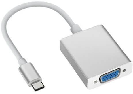 USB C to VGA adapter, 3.1USB efficient and stable adapter, compatible with MacBook Pro/Air/iPad, for Samsung Galaxy/Huawei mate/P series and other USB C port smart devices.