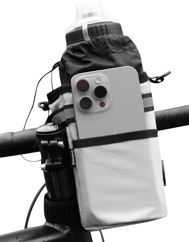 INBIKE Sacoche Guidon Velo VTT Bikepacking Cadre Velo Route Porte Gourde Sac à Dos Bidons Bouteille Support Poussette Kaki