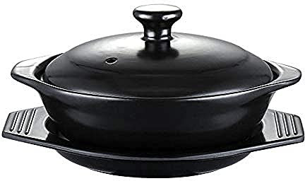 Casseruola per wok, adatta per fornelli a induzione, wok, casseruola piatta, casseruola in terracotta, senza vassoio, capacità 610 ml