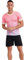Nyeemya Homme Maillot de Foot Ensemble Maillot Football T-Shirt Col en V Short Taille Elastique Ensemble Sport Running Rose L