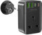 European Plug Adapter, PD 35W USB C Fast European Travel Plug with 4 USB Ports, UK to EU Euro Europe Charge Adaptor Plug for Germany France Spain Greece Turkey etc(Type E/F), Black