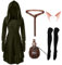 Antsparty Costume Renaissance pour Femme, Renaissance Halloween pour Femmes avec Accessoires, Robe Medievale Femme Cosplay pour Halloween Carnaval