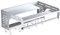 Soporte de aluminio para microondas montado en la pared, color plateado, 55 cm de largo x 39 cm de ancho x 21 cm de alto