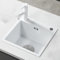 Fregadero Cocina Fregadero Cocina Blanco Fregadero De Cocina Empotrado Multifunción De Acero Inoxidable Fregadero Fregadero Bajo Encimera O Sobre Encimera(40x40x21cm/15.7x15.7x8.2in)