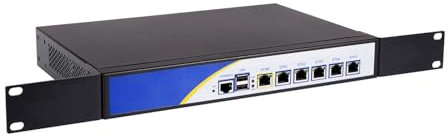 HUNSN Rack Mount Micro Firewall Appliance, Mini PC, Mikrotik, OPNsense, VPN, Router PC, N100, RS03, AES-NI, 6 x I226-V 2.5Gbe LAN, 2 x USB, COM, VGA, 32G RAM, 256G SSD