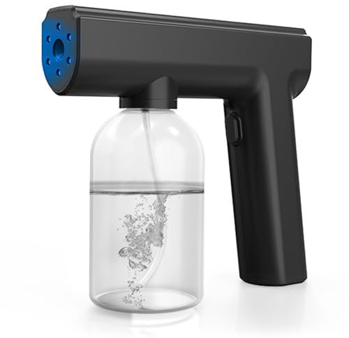Disinfectant Fogger One-Touch Start Ultra-Fine Atomization Portable Mist Sprayer Enhanced 6 Blue Light Lamp Spray Gun with Kettle Type-C Charging Disinfectant Spray for Indoor Use Mist Sprayer Fogger