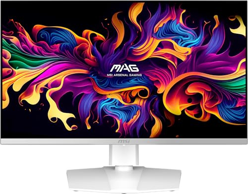 MSI MAG 272QPW QD-OLED X28 27 2560 x 1440 (QHD), 280Hz, Adaptive Sync, HDR Compatible, HDMI, VGA Port, VESA Mount, Tilt, 4-Sided Thin Bezel, 0.03ms, White