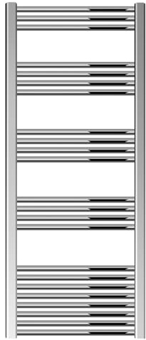 Balterley Straight Heated Heated Towel Rail Radiator, 502W, 600 x 1500mm, Chrome