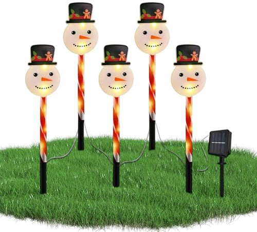 Weihnachtliche Gartensteckerleuchten Solarbetrieben Wasserdicht
