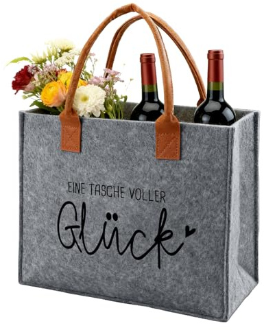Ysound Geschenke Frauen Filztasche, Filz Shopper Bag für Frau Mann | Filz Einkaufstasche Tote Bag, Geschenke für Frauen Kollegin Freundin zum Geburtstag, Muttertag, Weihnachten