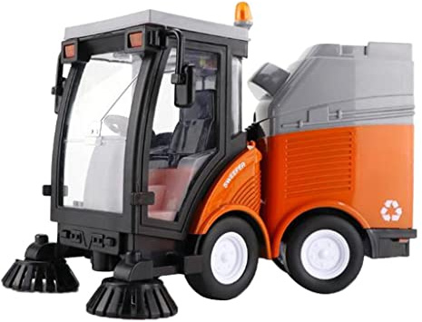 1pack 1:16 Mini Road Sweeper Toy Simulated Inertial Sweeper Diecast Vehicle