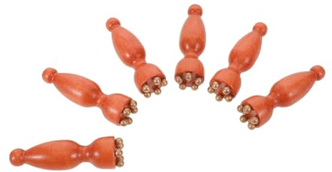 CIYODO Holz Gesichtsmassagegerät 6 Stück Augenmassagegerät Manuell Kleiner Gesichtsmassagestift für Augen und Nackenmassage zur Entspannung und Hautpflege Tragbar für Zuhause und Reisen