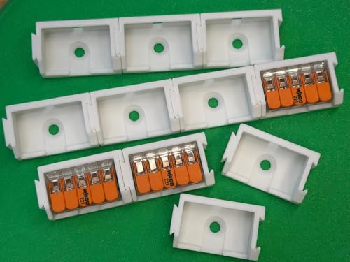 10 x SOIXX Halterung XWM für 5er Klemmen WAGO 221-415 Weiß