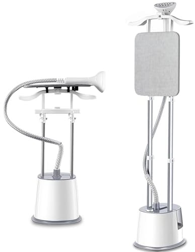 2000W Garment Steamer and Clothes Steamer with Stand, 2.5L Tank, Fast Heat-Up, 70-Min Continuous Steam, Vertical Steamer for All Fabrics