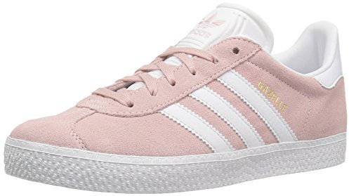 Adidas ORIGINALS Gazelle C Chaussures de Sport, Rose glacé, Blanc, doré métallisé, 35 EU