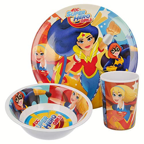 Superhero Girls Set desayuno melamina sin orla 3 piezas (Stor 87890)