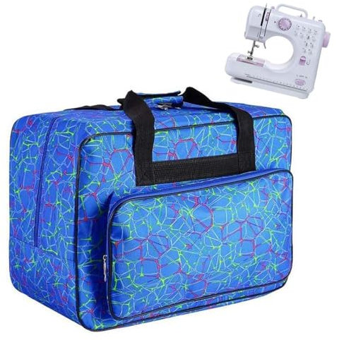 Nähmaschinentasche, JanTeelGO Nähmaschine Tasche, Transport- und Aufbewahrungstasche ist kompatibel mit den meisten Standard-Sängern, Brother,Janome-45 x 23 x 31 cm (Blau, Groß)