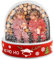 Christmas Xmas Personalised Photo Snow Globe Dome Shaker Ornament | Red