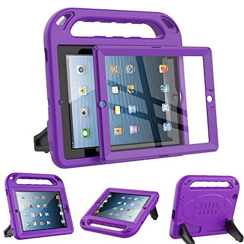 Surom Funda para iPad 2 3 4 (modelo antiguo) - Protector de pantalla integrado, a prueba de golpes, funda protectora para iPad de 2ª 3ª 4ª generación, color morado