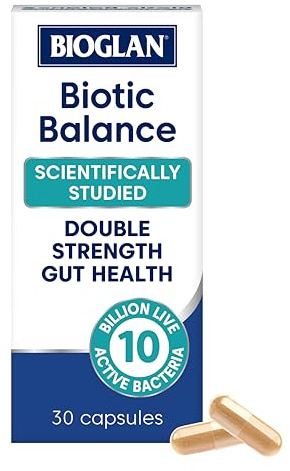 Bioglan Biotic Balance Daily Flora | 10 Billion | CFU | 6 Strains | Live Cultures | 30 Capsules
