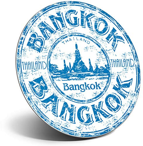 Destination Vinyl Ltd Magnet for Refrigerator, Fridge - Bangkok Thailand Thai Travel Stamp for Office, Cabinet and Whiteboard, Magnetic Stickers, 5917