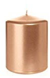 INNA-Glas Pillar candle ROSELLA, rose gold, 10cm, Ø8cm, 45h - Made in Germany - Christmas candle