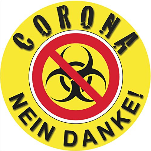 1A Style Sticker Corona Virus - Nein Danke Aufkleber Virus Corona