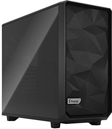 Fractal Design Meshify 2 Black TG Dark, Flexibles ATX Computer Gehäuse mit dunkel getöntem Tempered Glass Seitenteil, schwarz