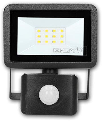 world-trading-net - Mini LED Fluter BULLED PIR 10W, LED Highpower Strahler mit Bewegungssensor, für Innen und Außen
