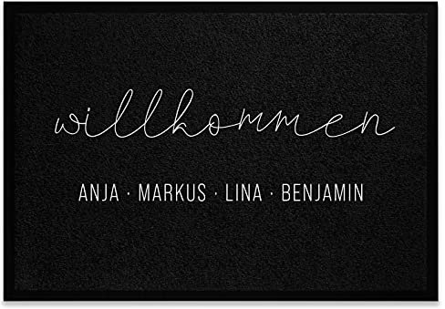 tassenprinter Fußmatte - Herzlich Willkommen wäre übertrieben - ironisch lustig Türmatte Fußabtreter Schmutzfangmatte - rutschfest 60x40cm (Willkommen)