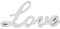 CVHOMEDECO. Rustic Vintage Distressed White Wooden Words Sign Free Standing Love Tabletop/Shelf/Home Wall/Office Decoration Art, 10.25 x 4.5 x 1 Inch