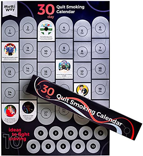 Motti Way Rauchen Aufhören Abkratzen Motivation Kalender Poster - Motivationsbilder Geschenk Quit Smoking Calendar