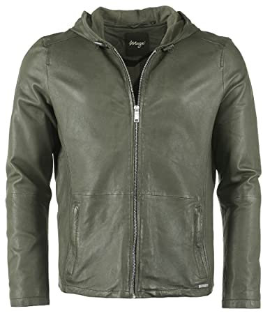 MAZE Herren Lederjacke 42021109 Olive M