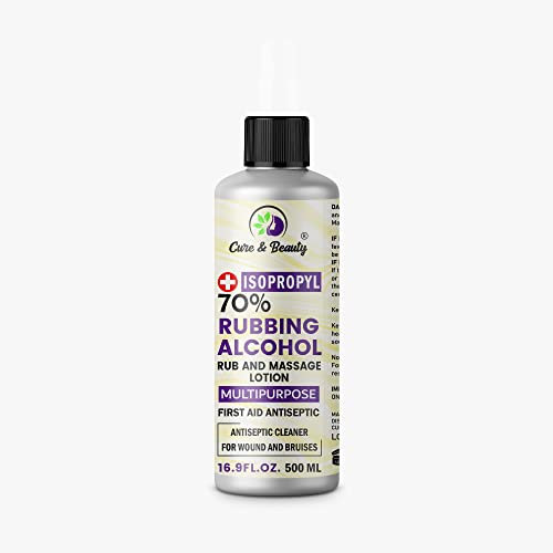 Cure & Beauty Isopropyl 70% IPA Rubbing Alcohol First Aid Antiseptic Cleanser & Cleaning (500ML cap)