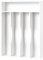 Bellsal White Utensil Organizer 10 Inch Silverware Tray for Drawer Utensil Holder Cutlery Organizer Kitchen Drawer Organizer 5 Compartment Small Narrow Bamboo