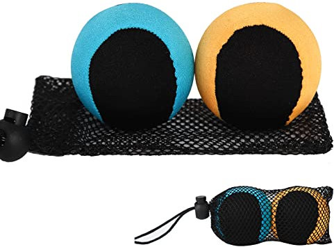 TSLBW 2 pelotas de rebote de agua, para playa y piscina, juguete suave para alivio del estrés con bolsa de malla de almacenamiento para adultos, niños, piscina, playa, mar y actividades al aire libre
