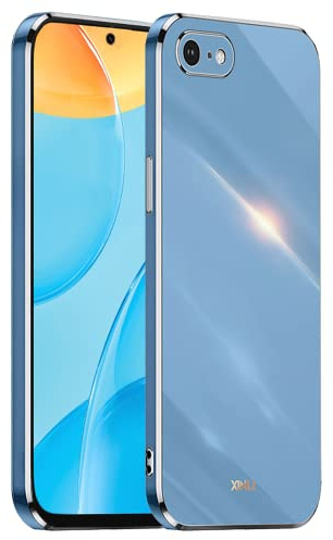 HONLEN Coque pour iPhone 6 / iPhone 6s (4.7 inches), Étui en TPU Souple en Silicone, Design de Cadre de Galvanoplastie - Bleu Marine