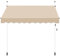 Abician Auvent Rétractable sur Pied, Store Banne Manuel avec Manivelle, Hauteur Et Inclinaison Réglable, pour Balcon, Terrasse, Porche, Jardin, Restaurant, Café, 250 x 120 cm Beige