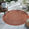 SIMPEX Outdoor Teppich, Unicolor - Einfarbig, Teppich Kupferfarbe, 120 cm Rund, Teppich modernen Stil, Küche, Balkon, Terrasse, Garten, Picknick