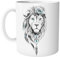 Tasse Kaffeetasse mit Löwe Traumfänger - personalisierbar - Keramiktasse mit Tier Löwentasse Bürotasse - Geschenkidee für Kollegen - von zAcheR-fineT