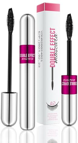 HOUSN Wasserfeste Wimperntusche, Mascara mit Falsche Wimpern Effekt, Kein Verklumpen, kein Verschmieren, Wimperntusche für maximale Länge und volle Wimpern(rot)